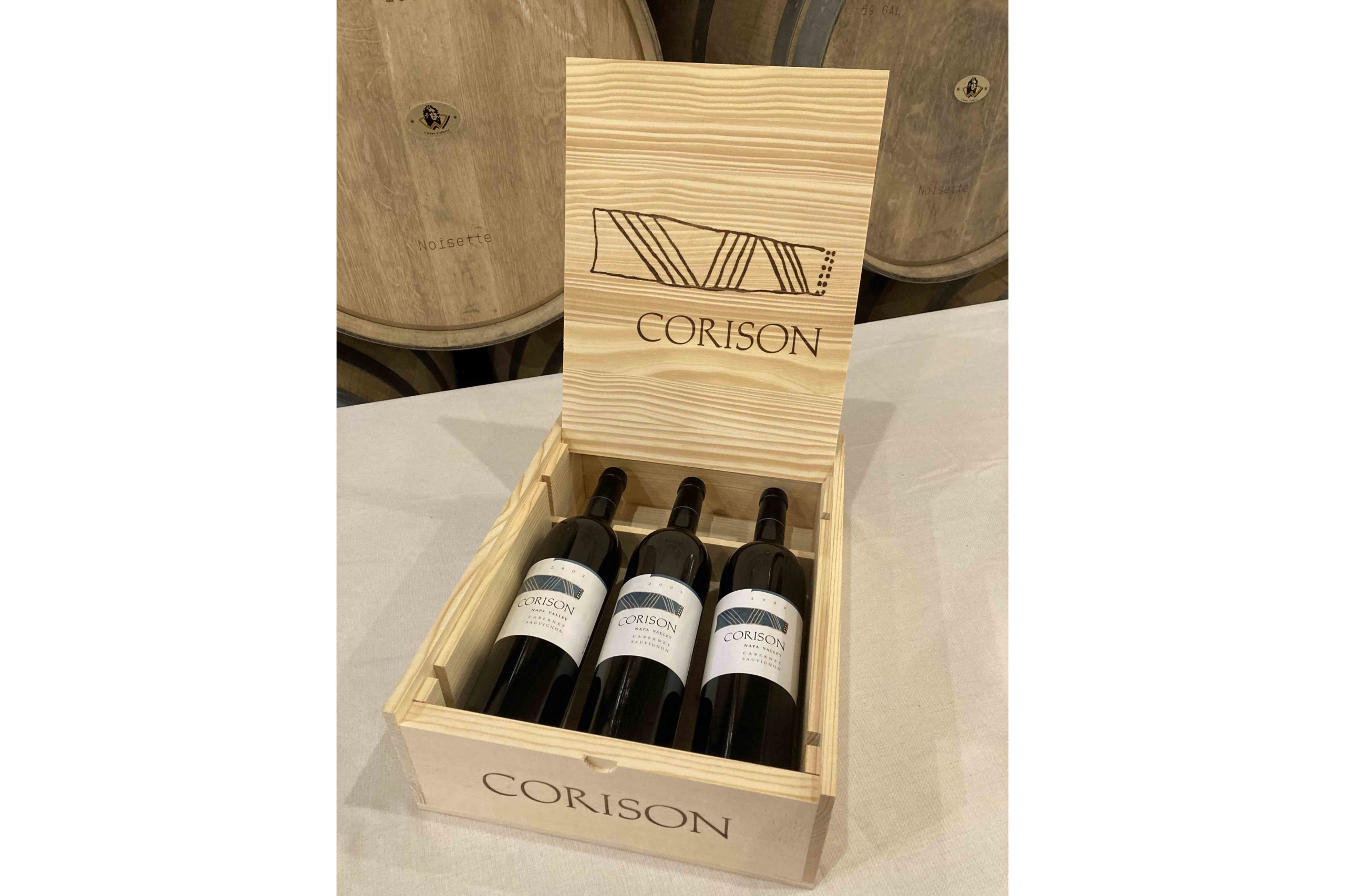 Vertical of the 2002, 2003 and 2004 Corison Napa Valley Cabernet Sauvignon in a Wood Box